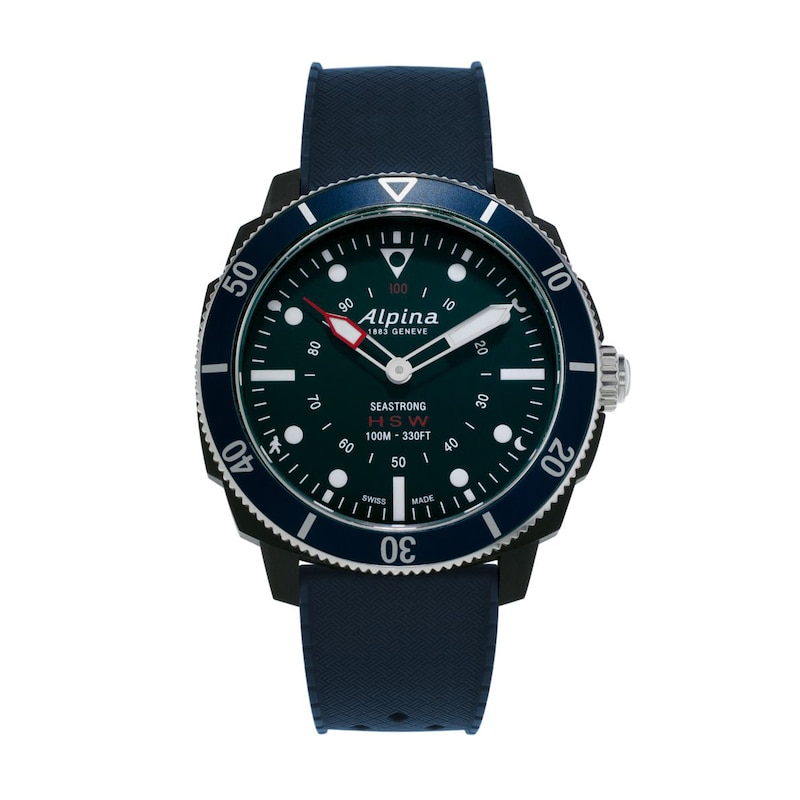 Main Image 1 of Men's Alpina Seastrong HSW Strap Watch with Blue Dial (Model: AL-282LNN4V6)