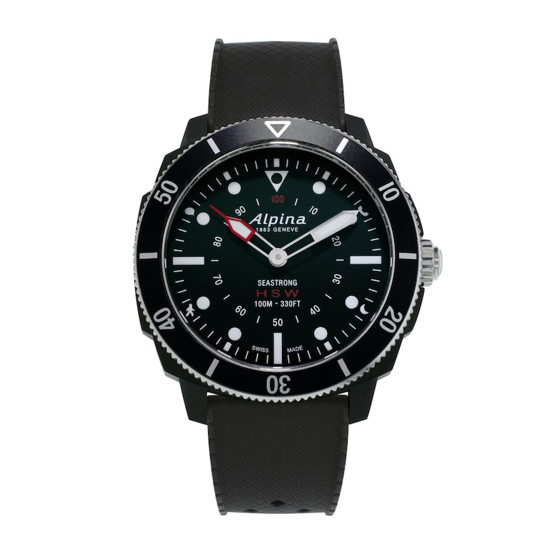 Main Image 1 of Men's Alpina Seastrong HSW Strap with Black Dial (Model: AL-282LBB4V6)