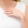 Thumbnail Image 2 of 1 CT. T.W. Pear-Shaped Diamond Double Frame Twist Shank Bridal Set in 14K Rose Gold