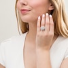 Thumbnail Image 2 of 4 CT. T.W. Quad Princess-Cut Diamond Frame Three Piece Bridal Set in 14K White Gold