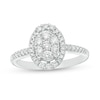 Thumbnail Image 1 of 1/2 CT. T.W. Composite Diamond Oval Frame Ring in 10K White Gold