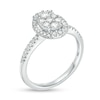 Thumbnail Image 2 of 1/2 CT. T.W. Composite Diamond Oval Frame Ring in 10K White Gold