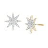 Thumbnail Image 0 of 1/8 CT. T.W. Diamond Eight-Point Star Stud Earrings in 10K Gold