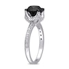 2 CT. T.W. Enhanced Black and White Diamond Engagement Ring in 14K White Gold