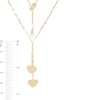 Thumbnail Image 3 of Made in Italy Double Heart Lariat Necklace in 10K Gold