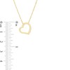 Thumbnail Image 3 of Tilted Open Heart Pendant in 10K Gold