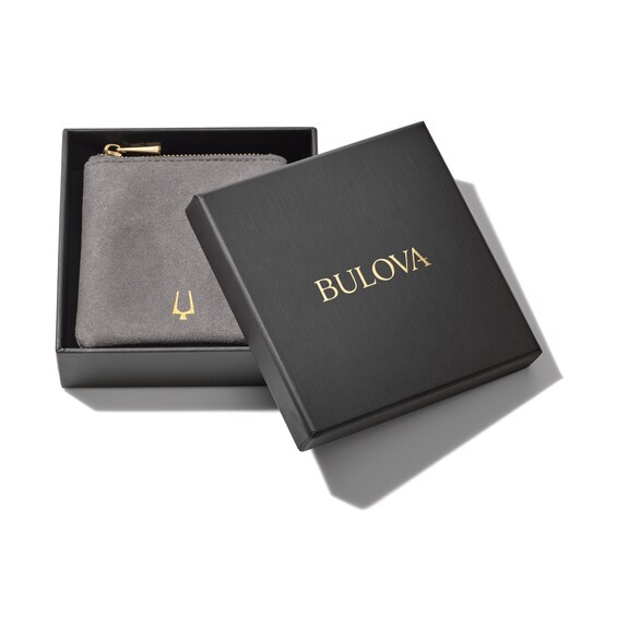 Bulova Jewelry Industrial Double Chain Bolt Accent ID Bracelet in Stainless Steel - 8.5" Bulova Jewelry Industrial Double Chain Bolt Accent ID Bracelet in Stainless Steel - 8.5"
