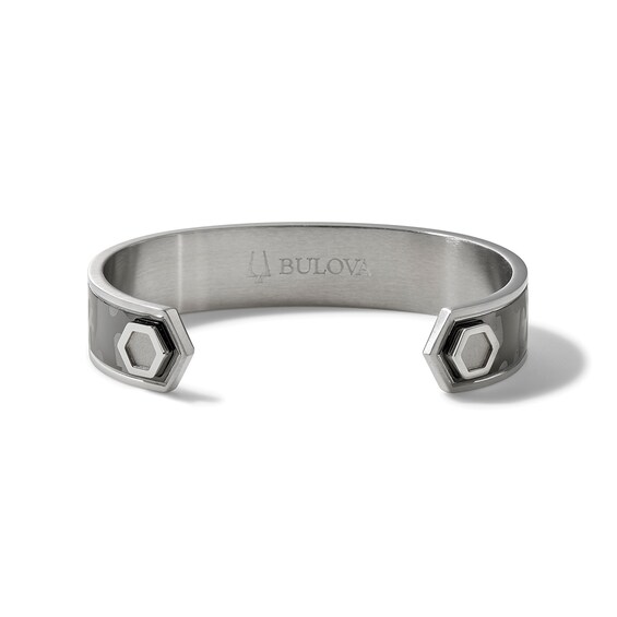 Bulova Jewelry Bolt Accent Camouflage Cuff in Tri-Tone IP Stainless Steel - 7.5" Bulova Jewelry Bolt Accent Camouflage Cuff in Tri-Tone IP Stainless Steel - 7.5"