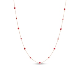 Vera Wang Love Collection Ruby Bezel-Set Station Necklace in 18K Rose Gold - 30&quot;
