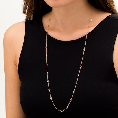 Women Elegant Faux Rhinestone Ruby Pendant Necklaces Choker Jewelry Chain Z