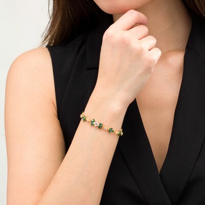 Sterling Silver Synthetic Opal Bangle Bracelet Women CZ Stones 7.25 inch Wrists 