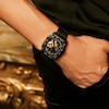 Thumbnail Image 1 of Men's JBW Echelon 1/4 CT. T.W. Diamond Black Chronograph IP Strap Watch with Tonneau Black Dial (Model: J6379A)