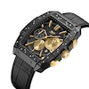 Thumbnail Image 2 of Men's JBW Echelon 1/4 CT. T.W. Diamond Black Chronograph IP Strap Watch with Tonneau Black Dial (Model: J6379A)