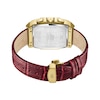 Thumbnail Image 3 of Men's JBW Echelon 1/4 CT. T.W. Diamond 18K Gold Plate Chronograph Strap Watch with Tonneau Red Dial (Model: J6379B)