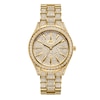 Thumbnail Image 0 of Ladies' JBW Cristal 34 1/8 CT. T.W. Diamond and Crystal 18K Gold Plate Watch (Model: J6383A)