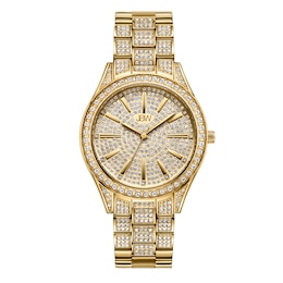 Ladies' JBW Cristal 34 1/8 CT. T.W. Diamond and Crystal 18K Gold Plate Watch (Model: J6383A)