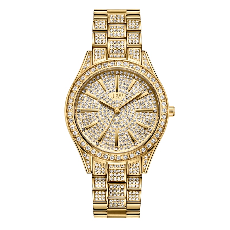 Ladies' JBW Cristal 34 1/8 CT. T.W. Diamond and Crystal 18K Gold Plate Watch (Model: J6383A)