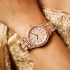 Thumbnail Image 1 of Ladies' JBW Cristal 34 1/8 CT. T.W. Diamond and Crystal 18K Rose Gold Plate Watch (Model: J6383B)