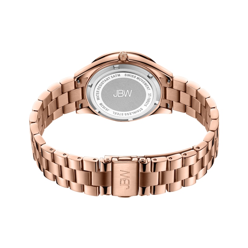 Main Image 4 of Ladies' JBW Cristal 34 1/8 CT. T.W. Diamond and Crystal 18K Rose Gold Plate Watch (Model: J6383B)
