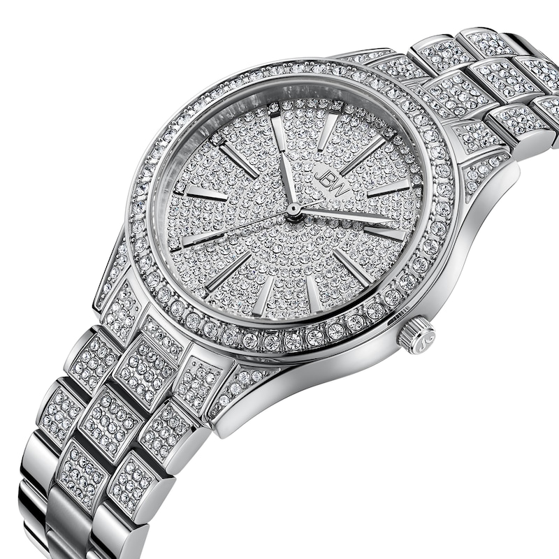 Ladies' JBW Cristal 34 1/8 CT. T.W. Diamond and Crystal Watch with Silver-Tone Dial (Model: J6383C)