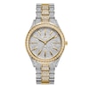 Thumbnail Image 1 of Ladies' JBW Cristal 34 1/8 CT. T.W. Diamond and Crystal 18K Gold Plate Watch with Silver-Tone Watch (Model: J6383D)