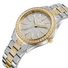 Thumbnail Image 1 of Ladies' JBW Cristal 34 1/8 CT. T.W. Diamond and Crystal 18K Gold Plate Watch with Silver-Tone Watch (Model: J6383D)