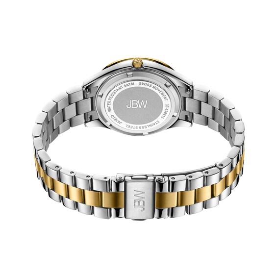 Ladies' JBW Cristal 34 1/8 CT. T.w. Diamond and Crystal 18K Gold Plate Watch with Silver-Tone Watch (Model: J6383D)