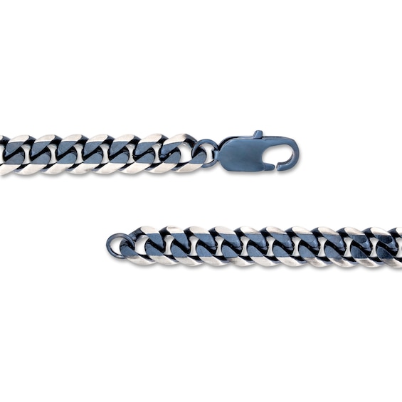 Men's 8.0mm Curb Chain Necklace in Two-Tone Stainless Steel - 24"