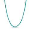 Thumbnail Image 1 of 3.0mm Box Chain Necklace in Stainless Steel with Turquoise Acrylic - 24"