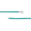 Thumbnail Image 3 of 3.0mm Box Chain Necklace in Stainless Steel with Turquoise Acrylic - 24"