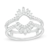 Thumbnail Image 1 of 3/4 CT. T.W. Diamond Starburst Solitaire Enhancer in 14K White Gold