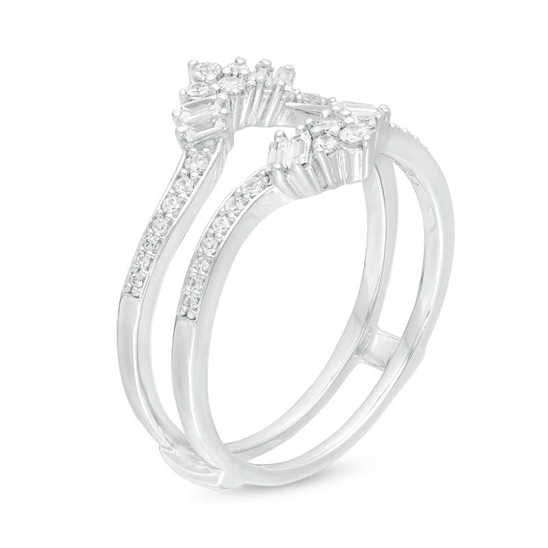 3/8 CT. T.W. Diamond Crown Solitaire Enhancer in 14K White Gold