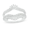 Thumbnail Image 1 of 1 CT. T.W. Diamond Double Row Crown Solitaire Enhancer in 14K White Gold