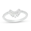 Thumbnail Image 1 of 3/8 CT. T.W. Diamond Contour Crown Anniversary Band in 14K White Gold