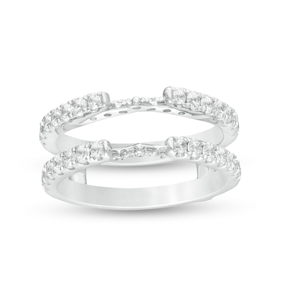 1 CT. T.w. Diamond Cathedral Solitaire Enhancer in 14K White Gold