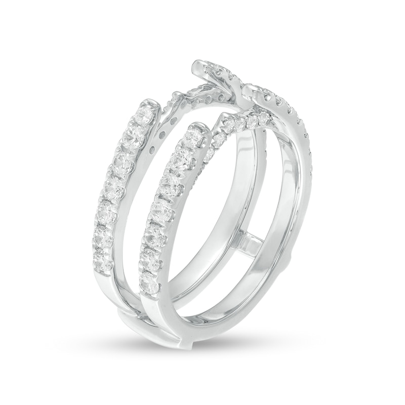 Main Image 2 of 1 CT. T.W. Diamond Cathedral Solitaire Enhancer in 14K White Gold