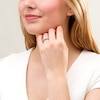 Thumbnail Image 2 of Celebration Ideal 3/4 CT. T.W. Oval Certified Diamond Frame Engagement Ring in 14K White Gold (I/I1)
