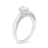 Thumbnail Image 3 of Celebration Ideal 3/4 CT. T.W. Oval Certified Diamond Frame Engagement Ring in 14K White Gold (I/I1)