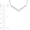 Thumbnail Image 3 of 1/2 CT. T.W. Composite Diamond Chevron Necklace in 10K White Gold