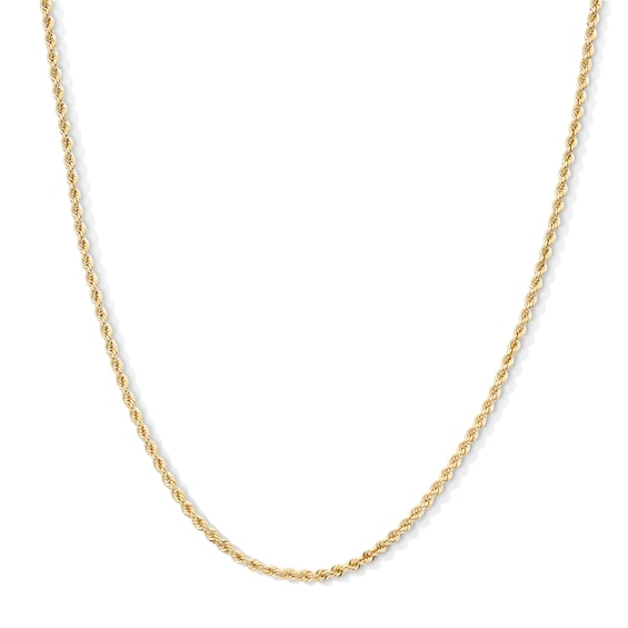 10K Semi-Solid Gold Rope Chain - 20"