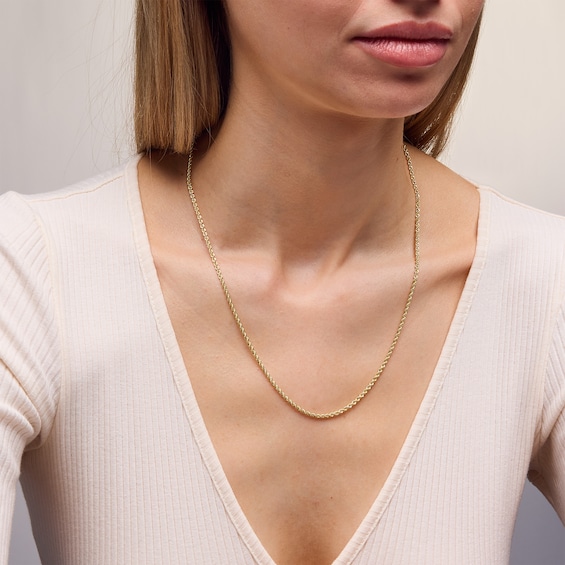 10K Semi-Solid Gold Rope Chain - 20"