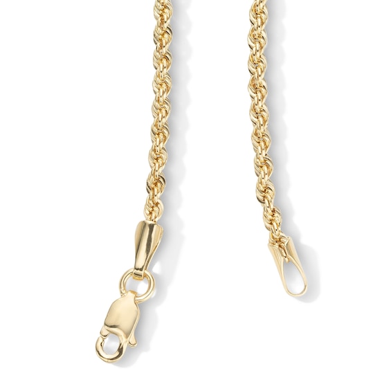 10K Semi-Solid Gold Rope Chain - 20"