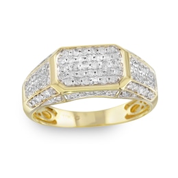 1 CT. T.W. Diamond Cushion-Top Ring in 10K Gold - Size 10