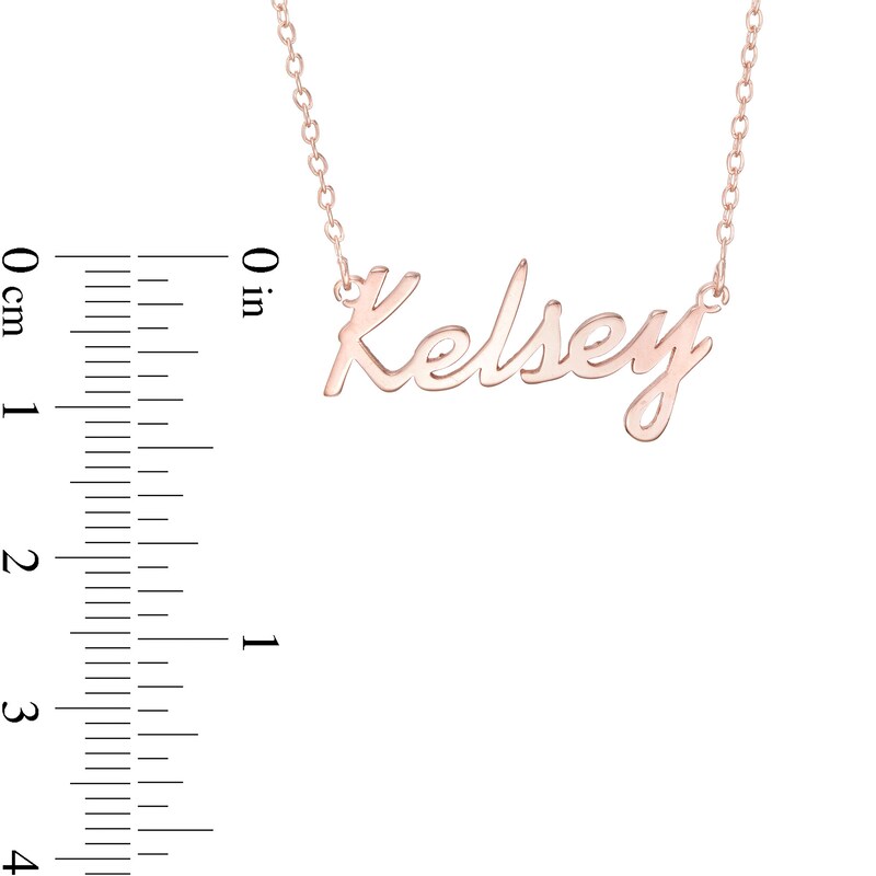 Script Name Necklace in Sterling Silver with 10K Rose Gold Plate (1