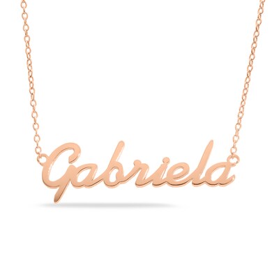 Script Name Necklace In 10k Rose Gold 1 Line 17 Zales Script Name Necklace In 10k Rose Gold 1 Line 17 Zales
