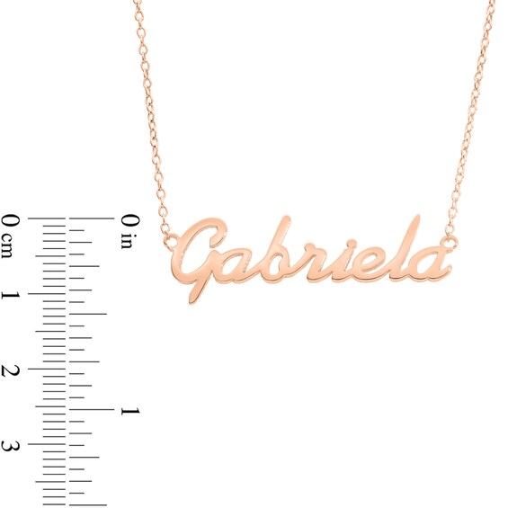 Script Name Necklace in 10K Rose Gold (1 Line)