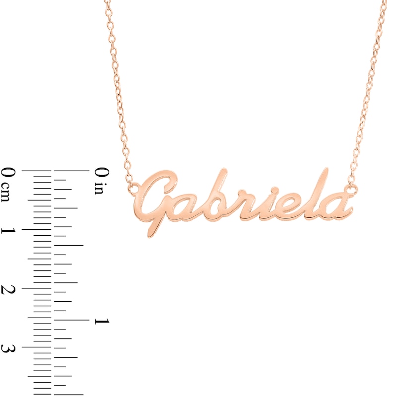 Script Name Necklace in 10K Rose Gold (1 Line)