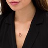 Thumbnail Image 2 of Ruby and 1/20 CT. T.W. Diamond Tilted Heart Pendant in 10K Gold