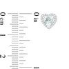 Thumbnail Image 3 of 5.0mm Aquamarine and 1/8 CT. T.W. Diamond Frame Heart Stud Earrings in 10K White Gold