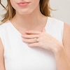 Thumbnail Image 2 of 1/5 CT. T.W. Diamond Double Square Frame Vintage-Style Bridal Set in Sterling Silver with 14K Gold Plate